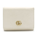 Gucci Marmont Compact Wallet White Leather