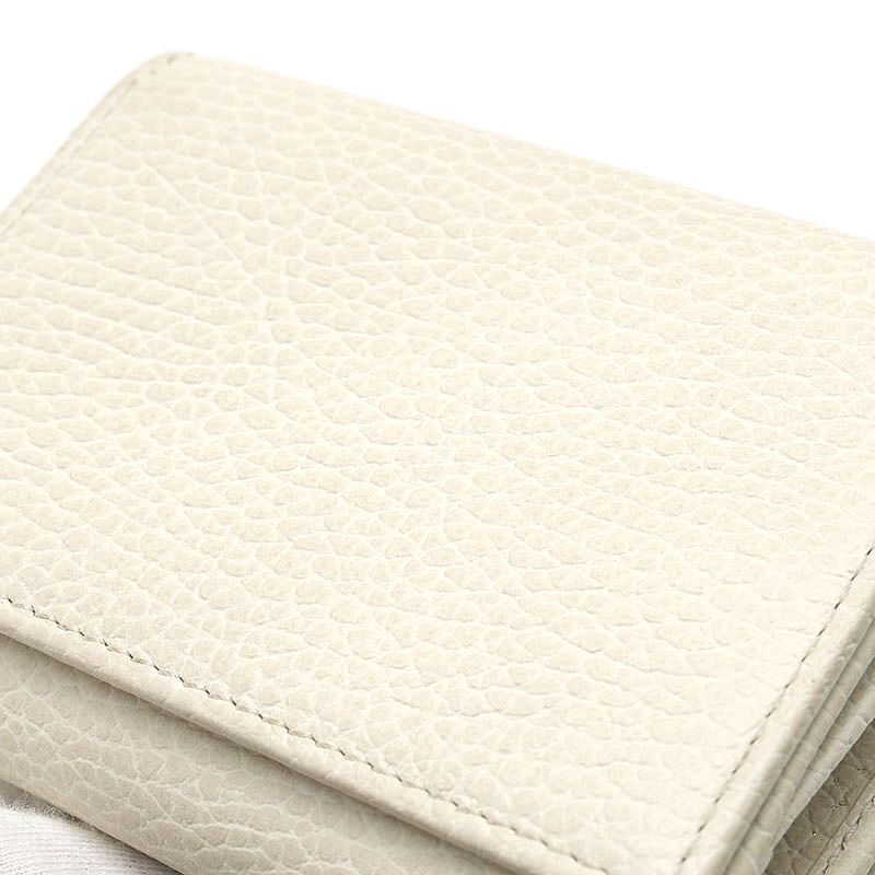 Gucci Marmont Compact Wallet White Leather — view 5