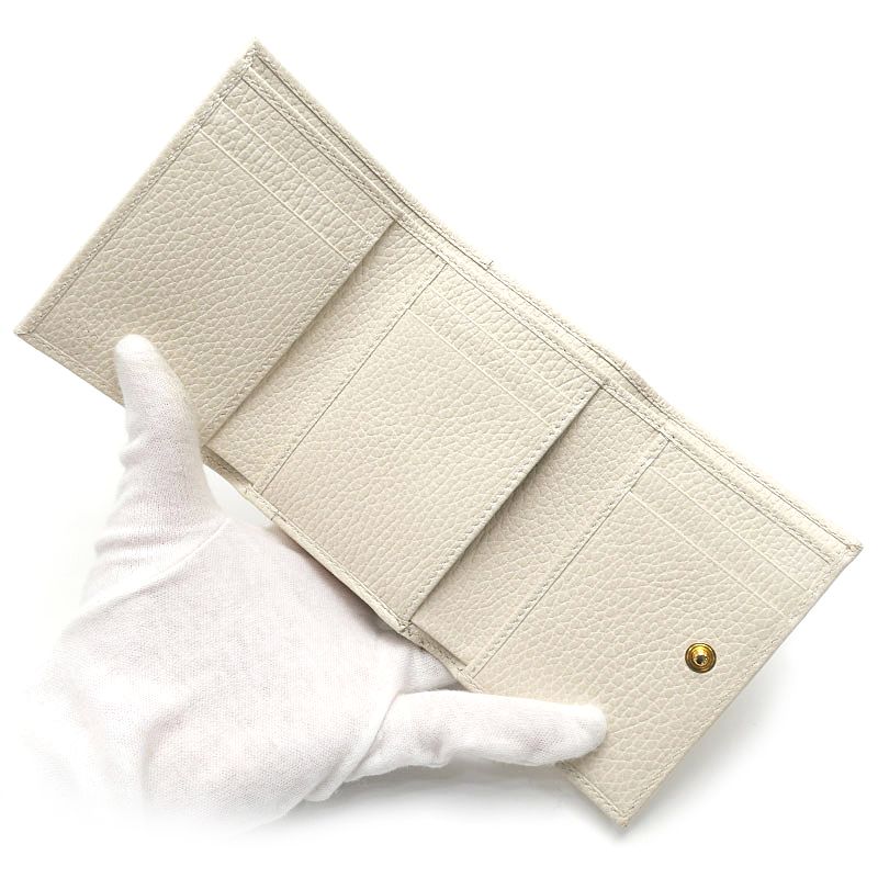 Gucci Marmont Compact Wallet White Leather — view 8