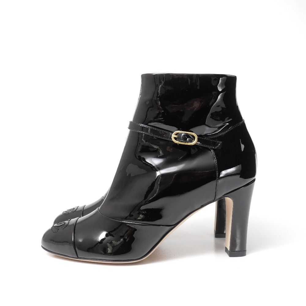 Chanel Booties 37 C 16c CC Logo CC Enamel Short Boots — view 2
