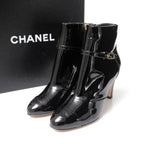 Chanel Booties 37 C 16c CC Logo CC Enamel Short Boots