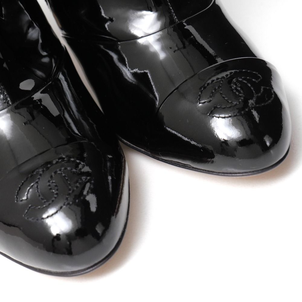 Chanel Booties 37 C 16c CC Logo CC Enamel Short Boots — view 4