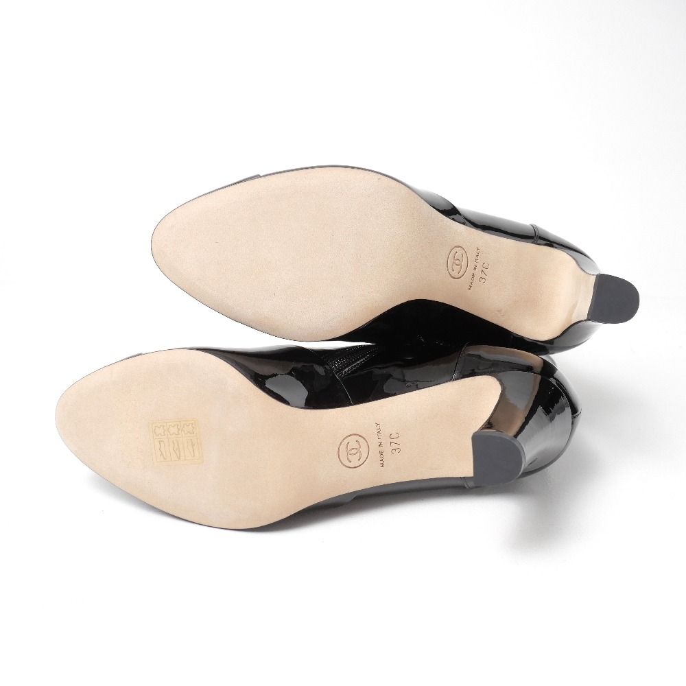 Chanel Booties 37 C 16c CC Logo CC Enamel Short Boots — view 9