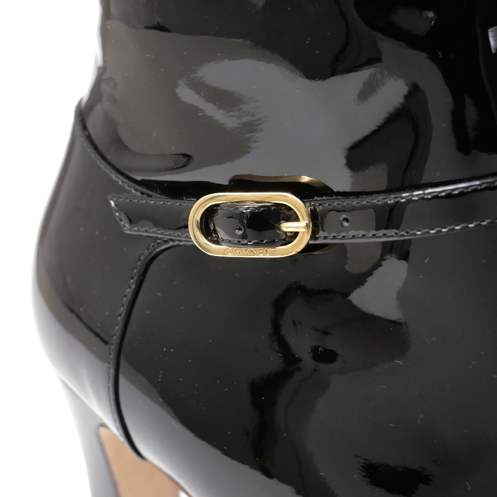Chanel Booties 37 C 16c CC Logo CC Enamel Short Boots — view 6