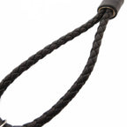 Bottega Veneta Key Holder Black Braided Metal Charm SX — view 3