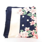 Dior Scarf Pocket Square Navy Multicolor Floral Pattern Polka Dot SX — view 2