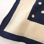 Dior Scarf Pocket Square Navy Multicolor Floral Pattern Polka Dot SX — view 8