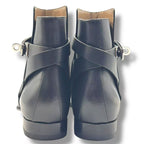 Hermes Short Boots Shoes Leather Kelly Calfskin Black — view 7