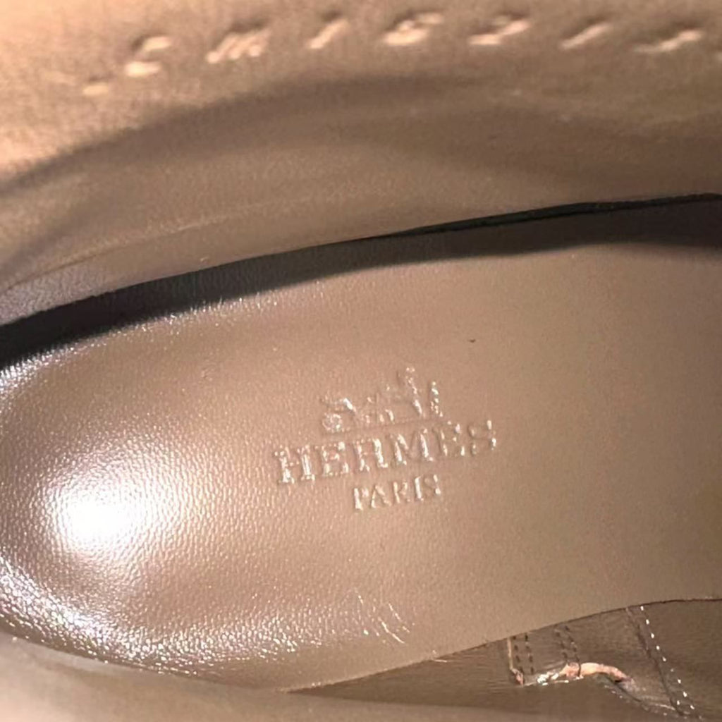 Hermes Short Boots Shoes Leather Kelly Calfskin Black — view 9