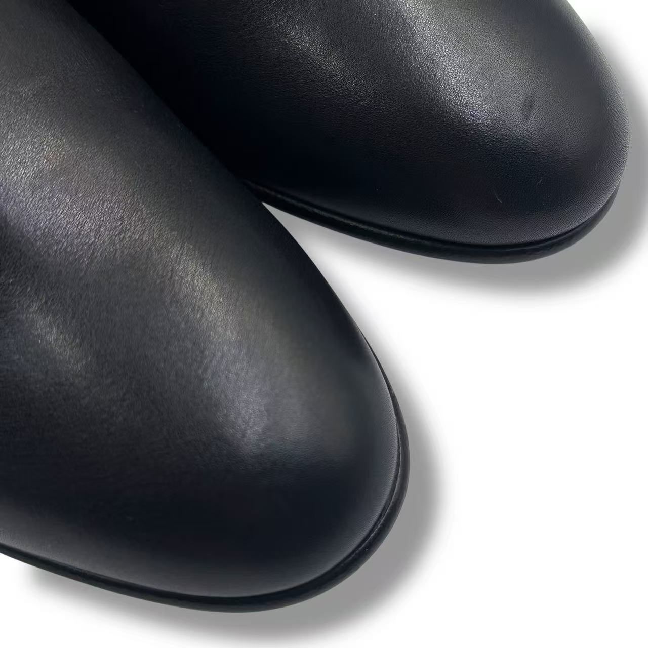 Hermes Short Boots Shoes Leather Kelly Calfskin Black — view 6