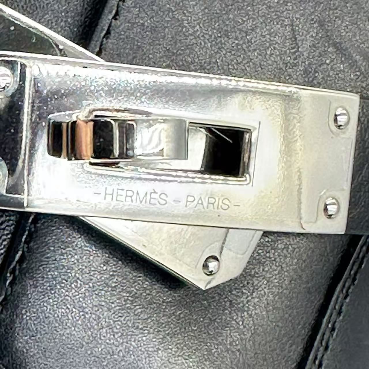 Hermes Short Boots Shoes Leather Kelly Calfskin Black — view 8