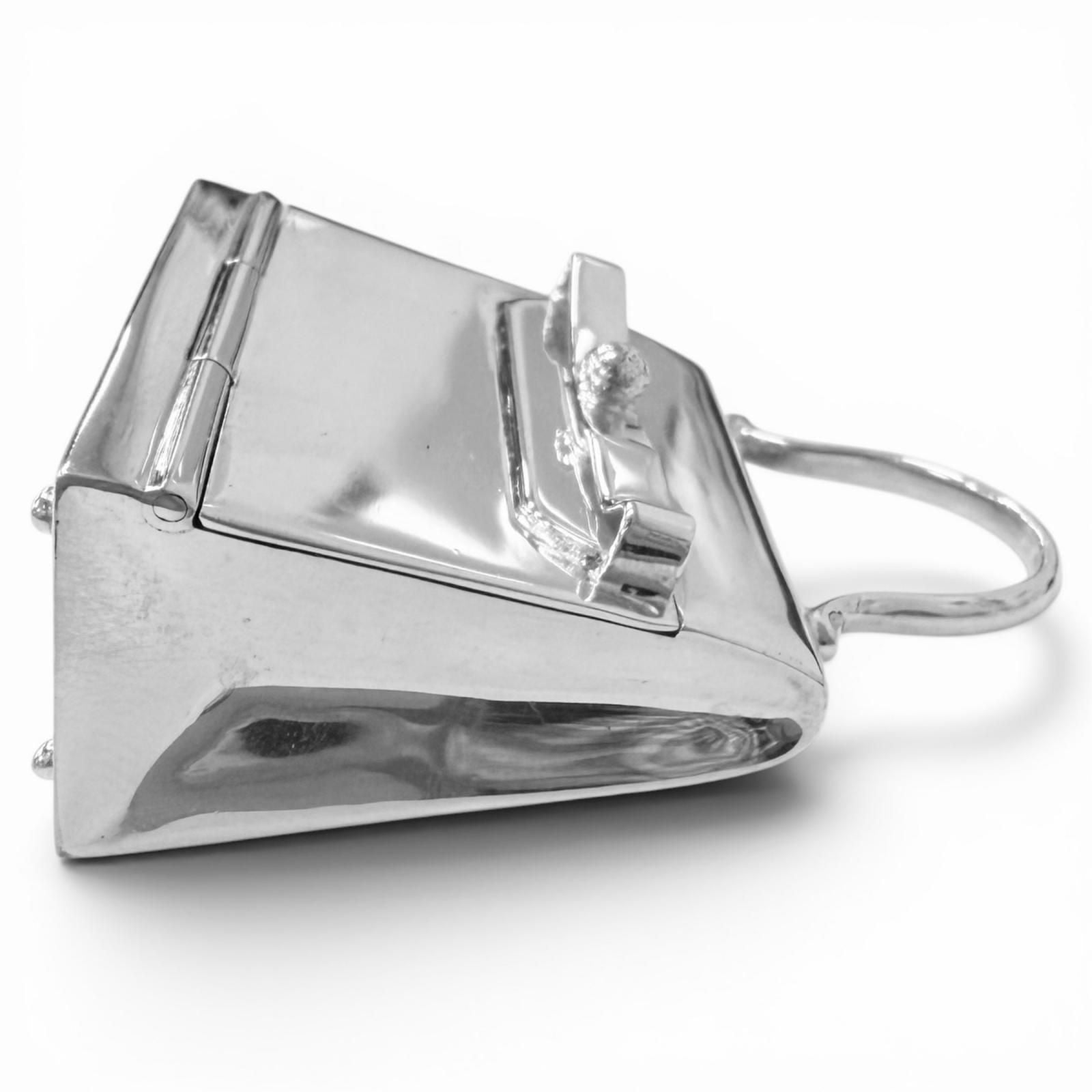 Hermes Vintage Kelly Bag Motif Pirkes Pendant Charm Silver — view 4