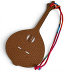 Hermes Petit Assi Leather Guitar Bag Charm Pink Brown — view 4