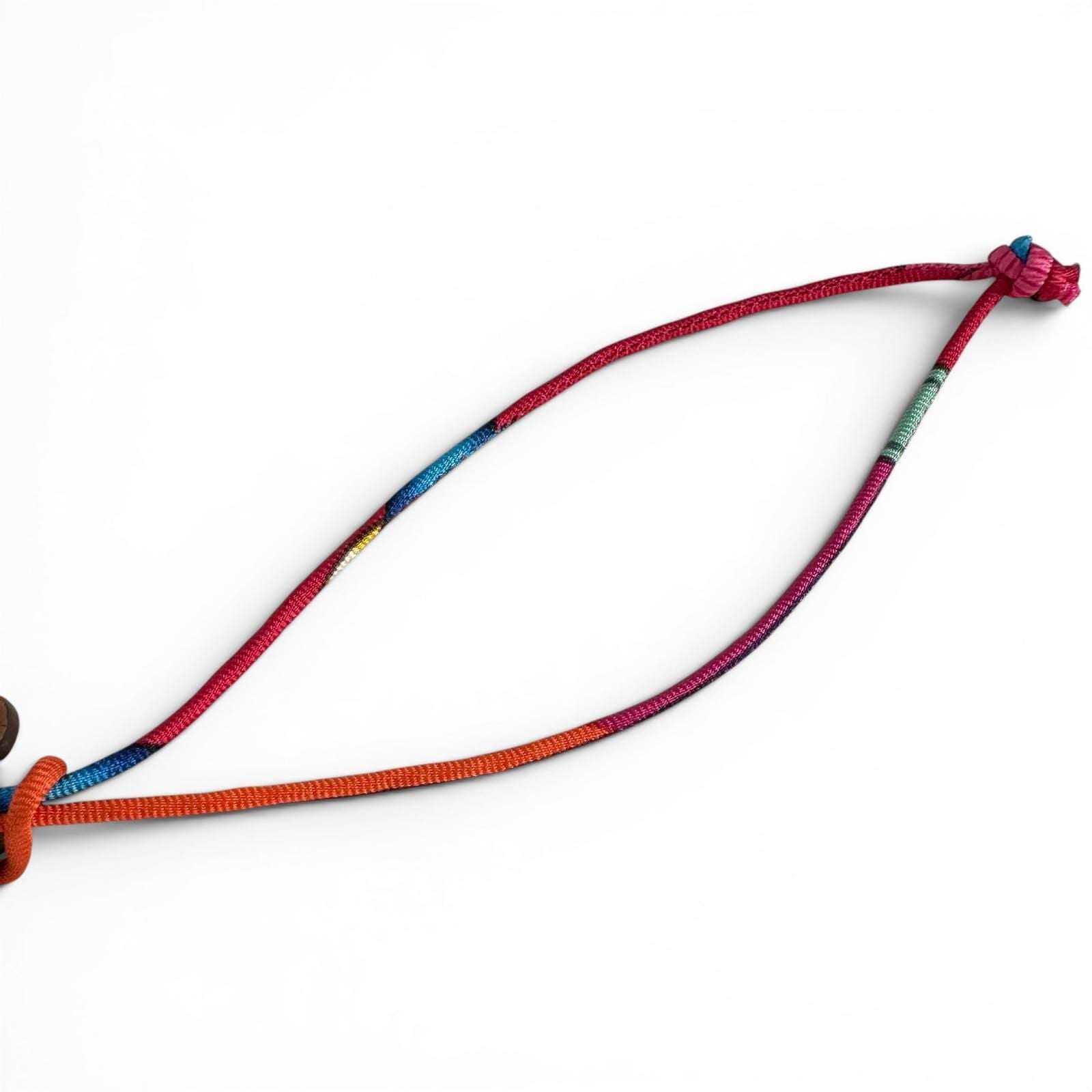 Hermes Petit Assi Leather Guitar Bag Charm Pink Brown — view 6