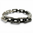 Louis Vuitton Bracelet Monogram Chain Wrist Circumference 19 cm Silver Black — view 3