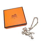 Hermes Cheval Horse Key Holder Bag Charm Silver — view 2