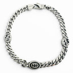 Gucci Interlocking Chain Bracelet Silver 17 cm — view 3