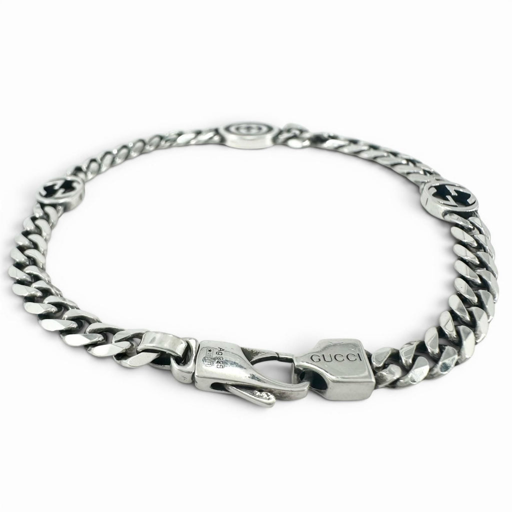 Gucci Interlocking Chain Bracelet Silver 17 cm — view 4