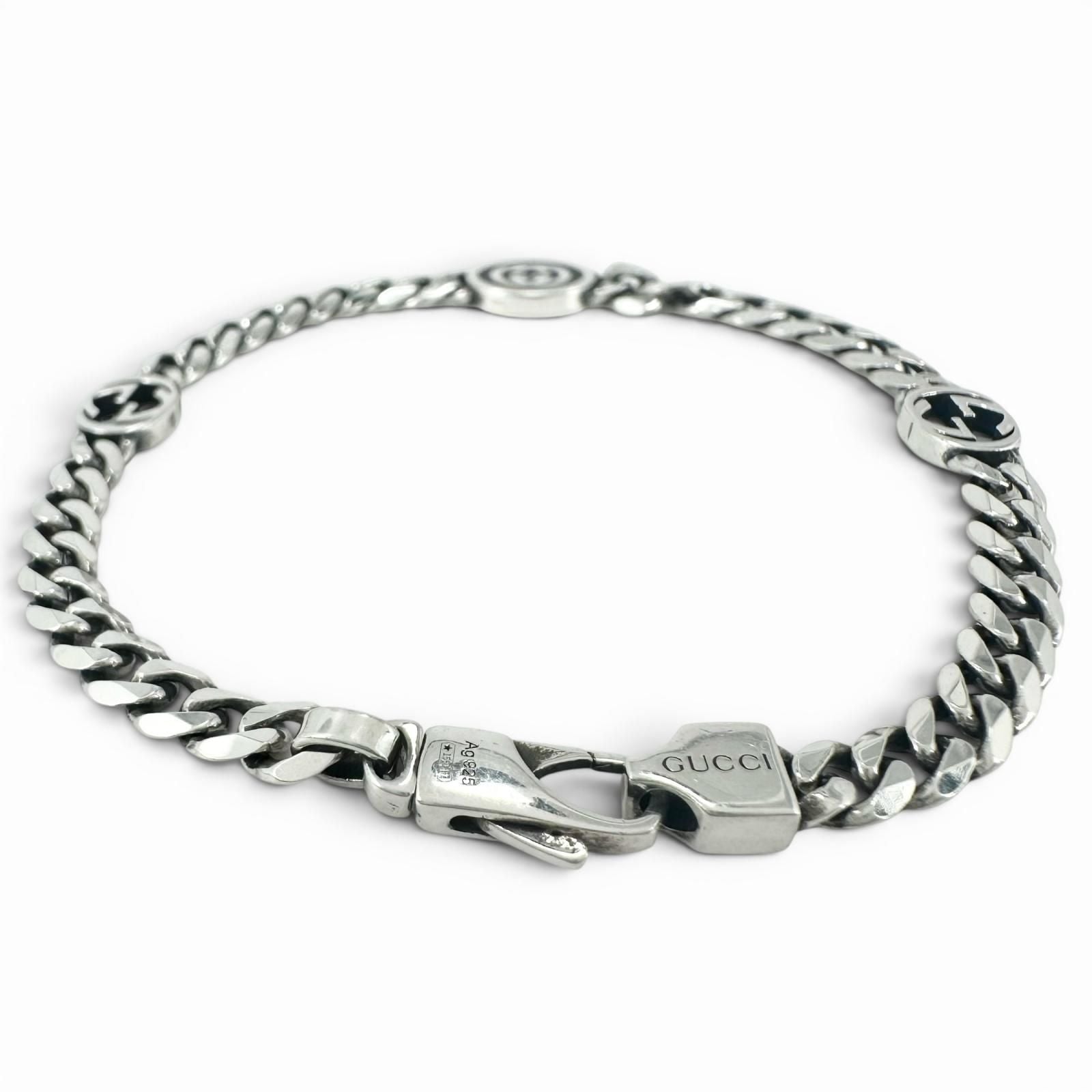 Gucci Interlocking Chain Bracelet Silver 17 cm — view 4