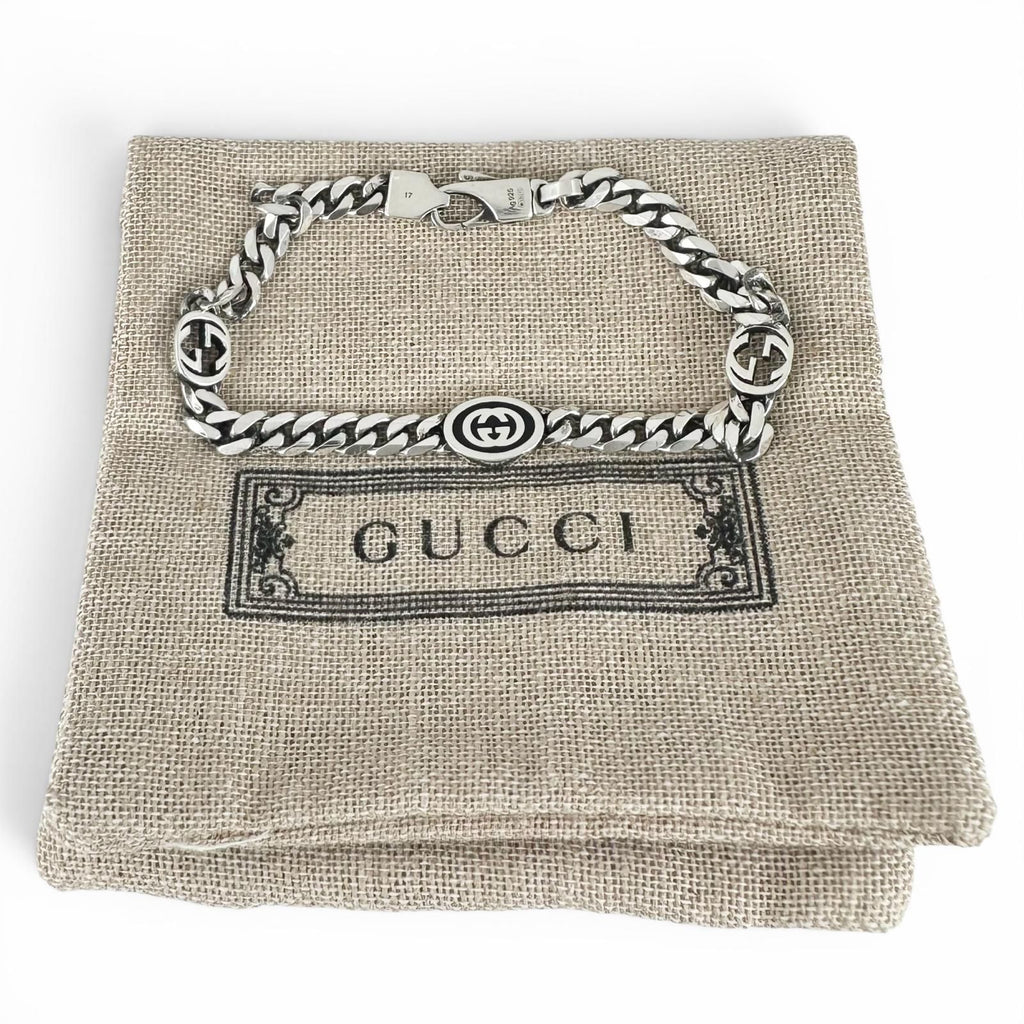 Gucci Interlocking Chain Bracelet Silver 17 cm — view 2