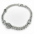 Gucci Interlocking Chain Bracelet Silver 17 cm