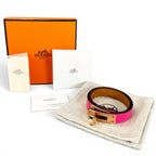 Hermes Kelly Double Tour Chevre Gold Bracelet Pink T2 — view 2