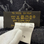 Louis Vuitton Etole Monogram Silk Blend Large Shawl Scarf Black — view 7