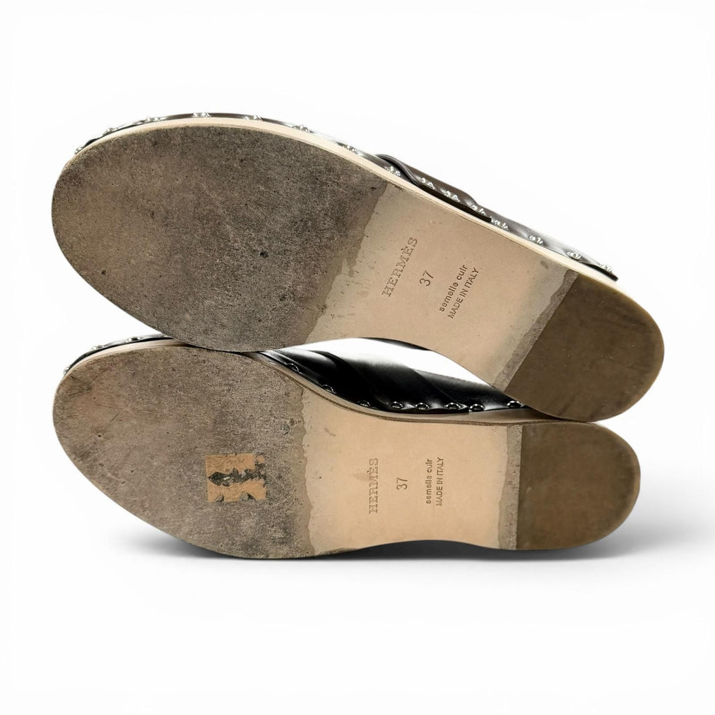 Hermes Karya Sabo Silver Sandal — view 8