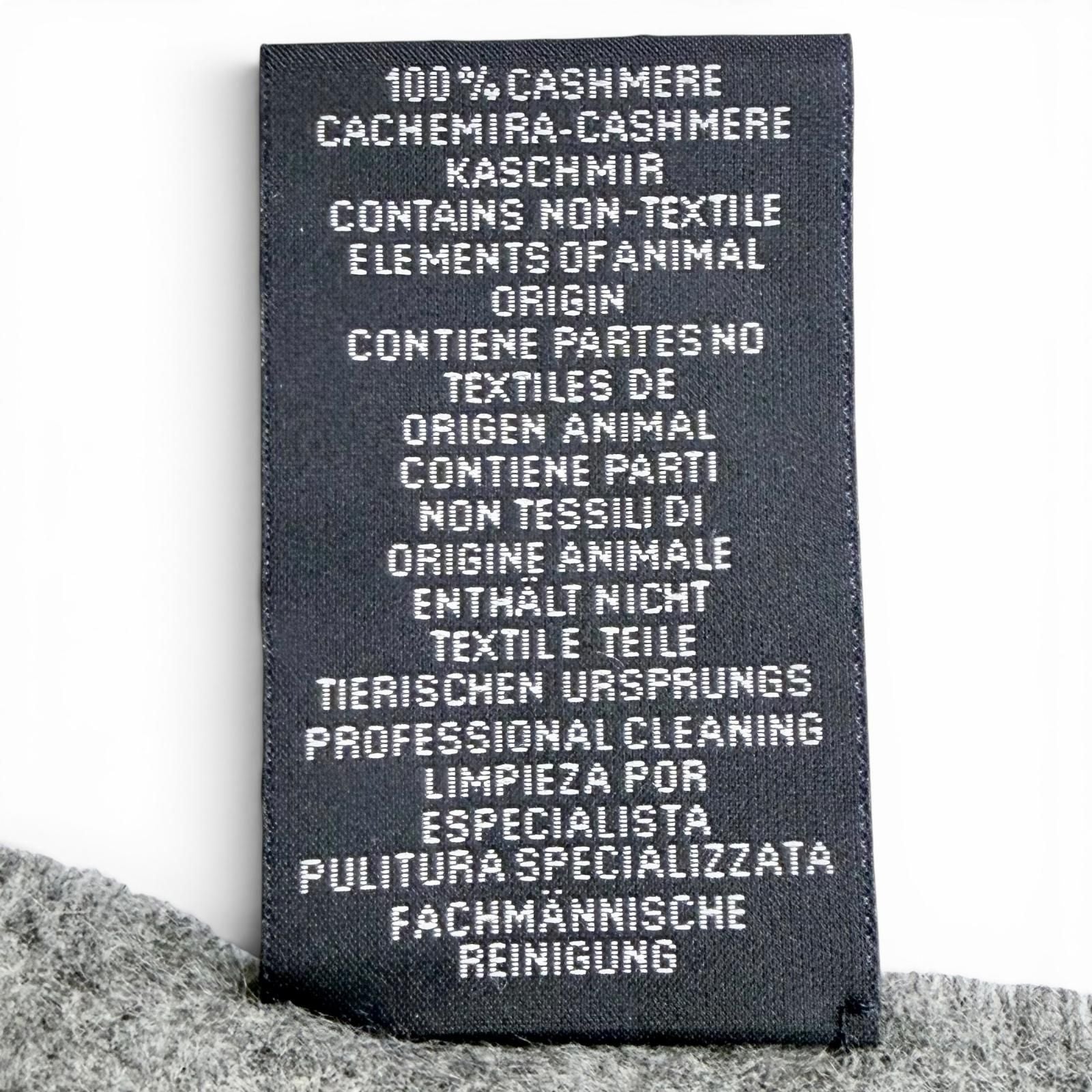 Hermes Velki Love Cashmere Logo Leather Patch Large Shawl Scarf Gray — view 8