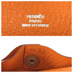 Hermes Bastia Orange Silver Chevre Coin Purse — view 5
