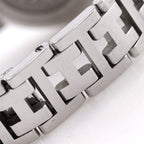 Hermes Clipper Cles Stainless Steel Silver Quartz Analog Display Pink Shell — view 9