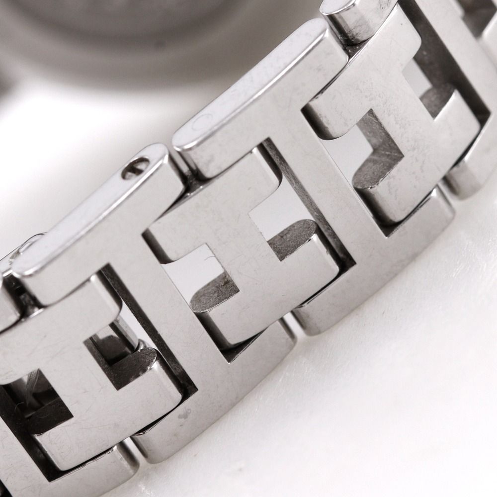Hermes Clipper Cles Stainless Steel Silver Quartz Analog Display Pink Shell — view 9