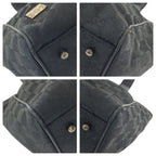 Gucci Horsebit Black Gold GG Canvas Leather Tote — view 3