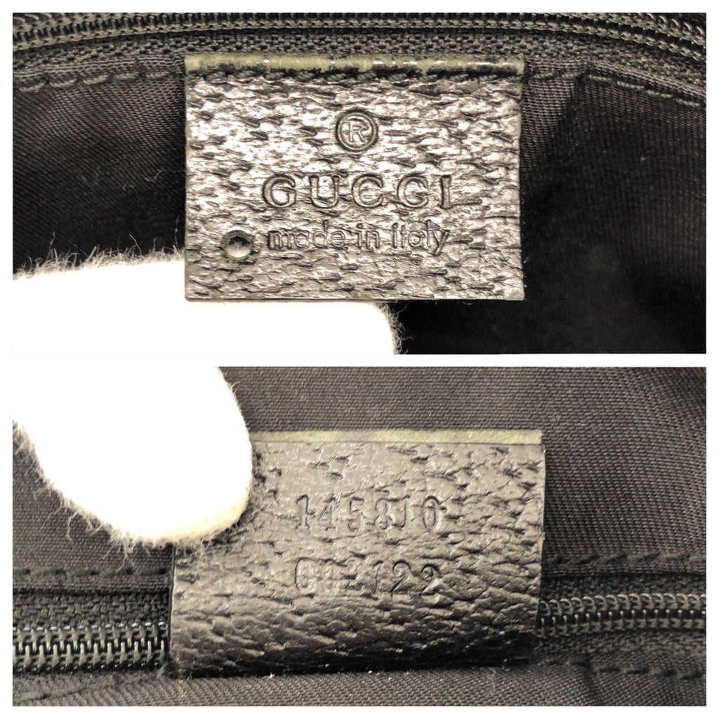 Gucci Horsebit Black Gold GG Canvas Leather Tote — view 4