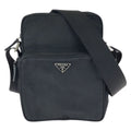 Prada Tessuto Black Silver Nylon Shoulder Bag Pochette