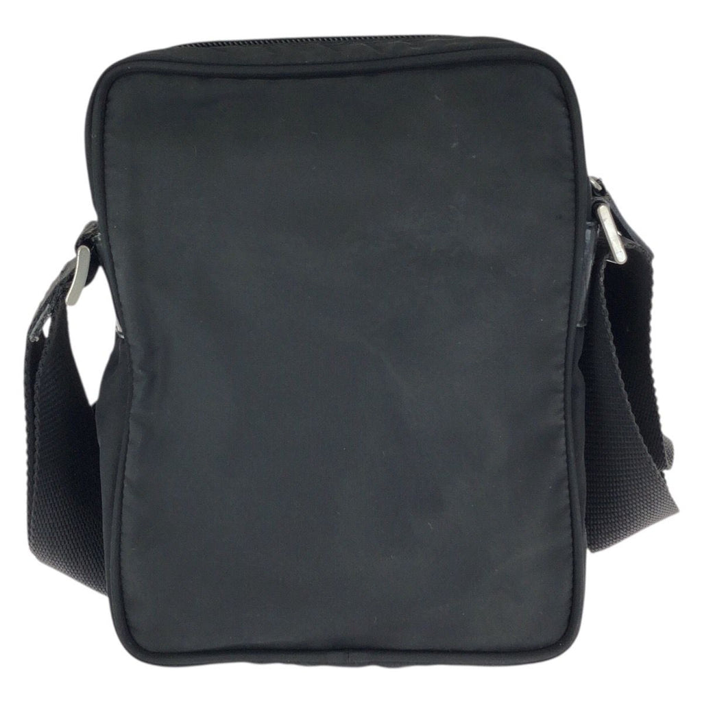 Prada Tessuto Black Silver Nylon Shoulder Bag Pochette — view 2
