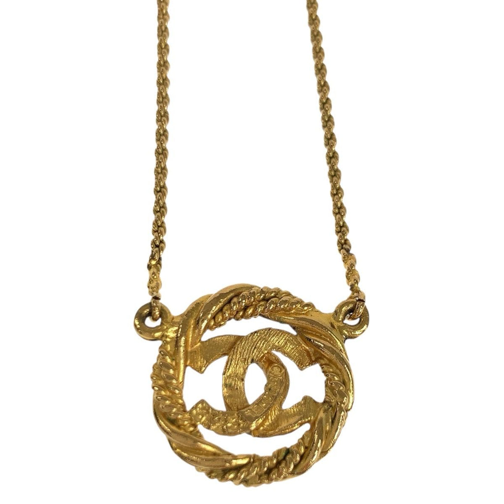 Chanel Vintage CC Logo Gold Metal Pendant — view 2