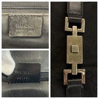 Gucci Jackie Black Silver GG Canvas Leather 002 Handbag — view 3