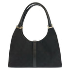 Gucci Jackie Black Silver GG Canvas Leather 002 Handbag — view 2
