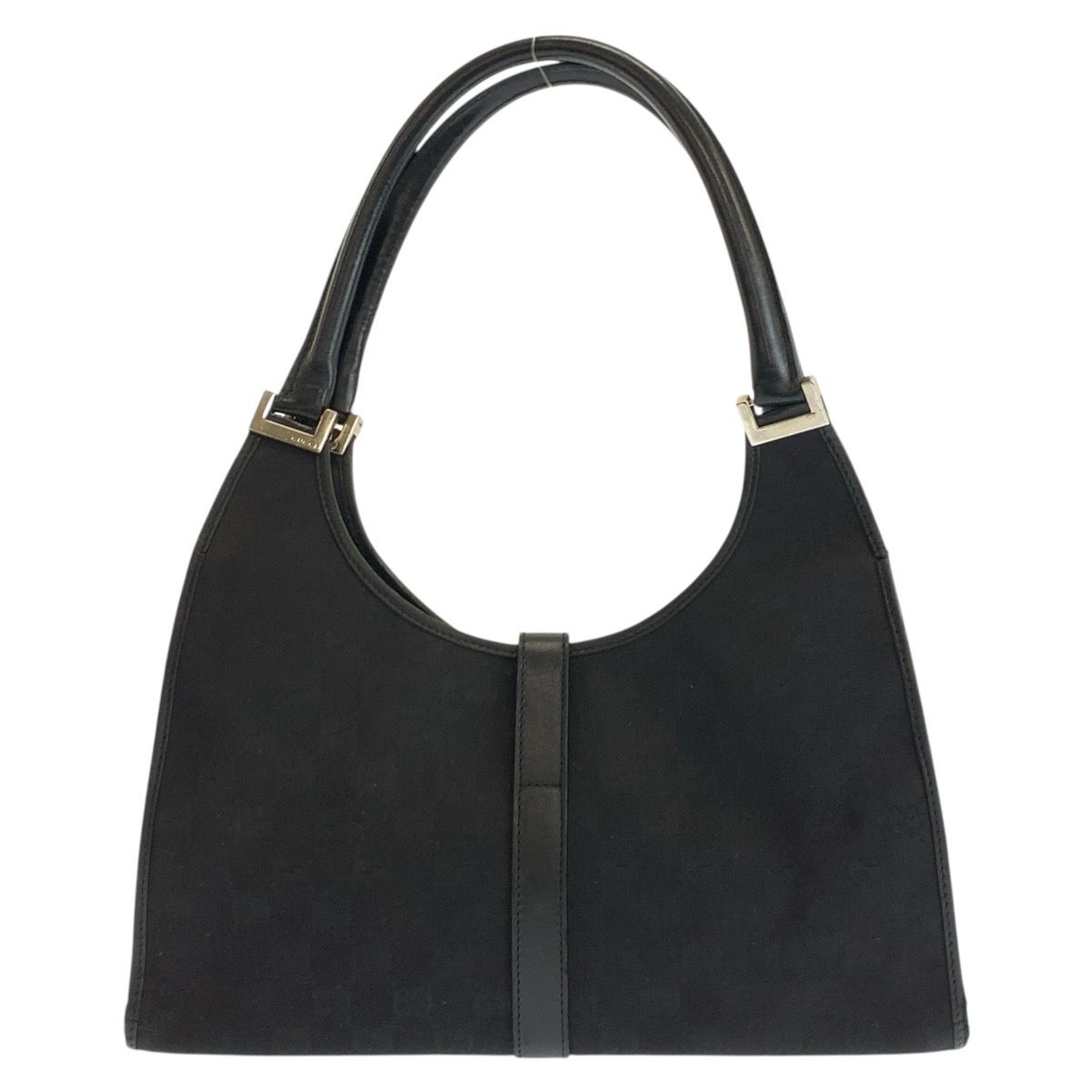 Gucci Jackie Black Silver GG Canvas Leather 002 Handbag — view 2