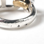 Hermes Chaine D'ancre Ring 925 750 Silver Vintage YG 18k