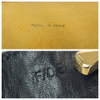Celine Vintage Horse Carriage Black Gold Leather Shoulder — view 4