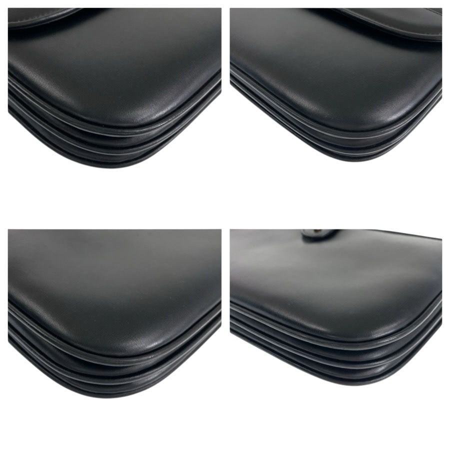 Gucci Black Gold Leather 004 106 Shoulder Bag Clutch — view 3
