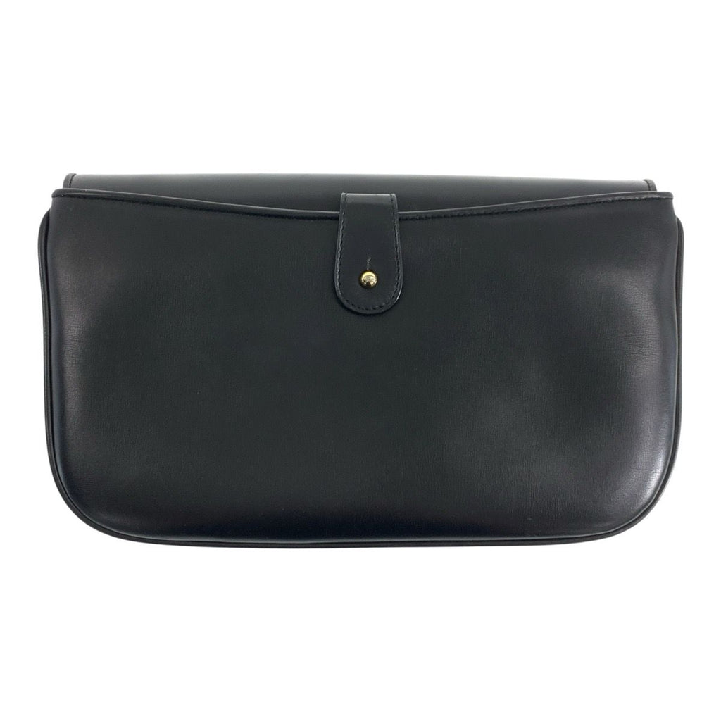 Gucci Black Gold Leather 004 106 Shoulder Bag Clutch — view 2