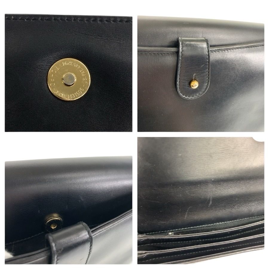 Gucci Black Gold Leather 004 106 Shoulder Bag Clutch — view 5