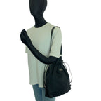 Gucci Black Gunmetal Nylon Leather 001 Shoulder Bag Pochette — view 6