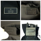 Gucci Black Gunmetal Nylon Leather 001 Shoulder Bag Pochette — view 4