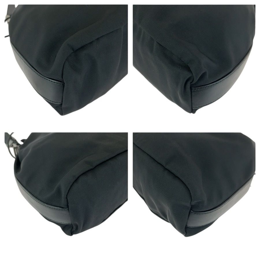 Gucci Black Gunmetal Nylon Leather 001 Shoulder Bag Pochette — view 3