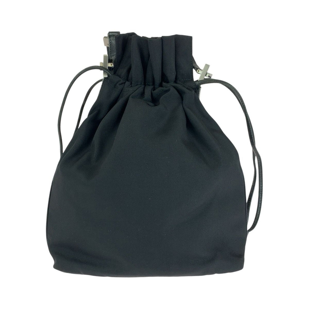 Gucci Black Gunmetal Nylon Leather 001 Shoulder Bag Pochette — view 2