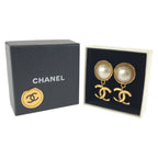 Chanel Vintage CC Logo Gold Plated Earrings — view 5